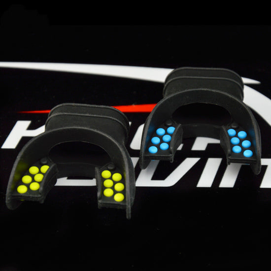 Breathing tube through silicone mouth respirator