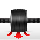 Home fitness abs wheel featuring a black design with ergonomic handles and durable construction for effective workouts.