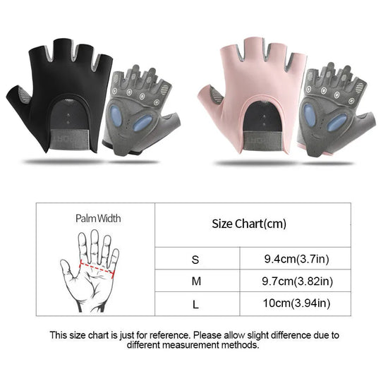 GTUBIKE 1 Pair Gym Body Building Training Fitness Gloves Sports Weight Lifting Exercise Slip-Resistant Gloves for Yoga Gloves